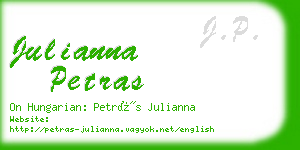 julianna petras business card